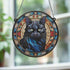 Cat Black Stained Glass Effect Suncatcher